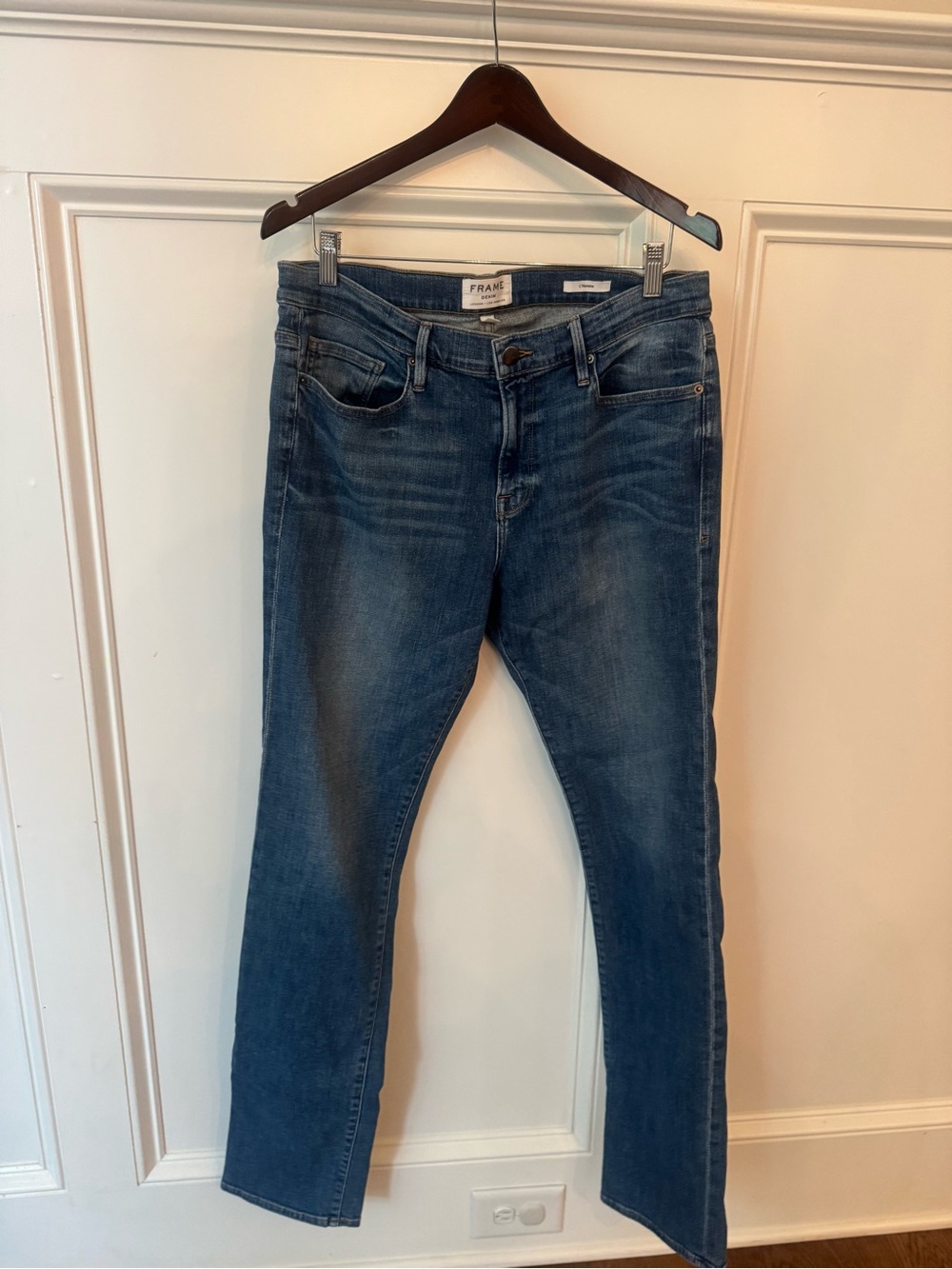 Frame L’Homme Denim Men's Slim Straight Jeans